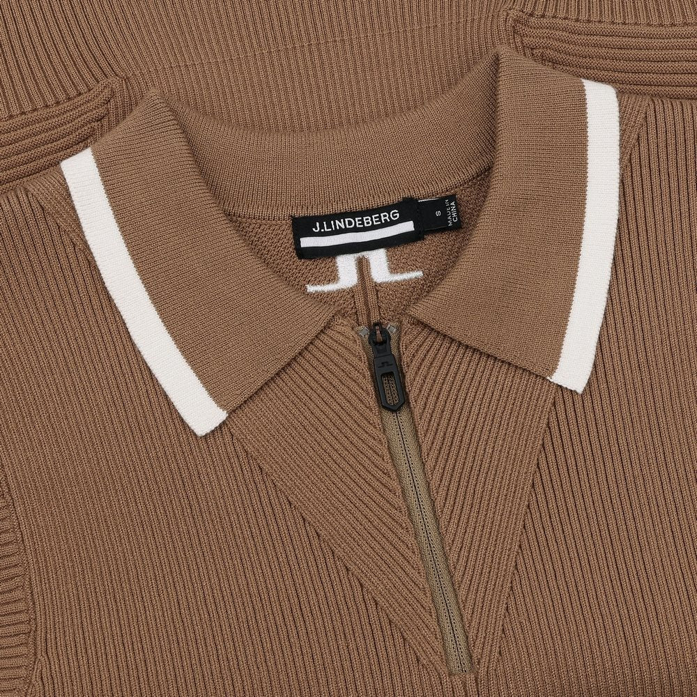 Women's Ramona Knitted Sleeveless 1/4 Zip Polo