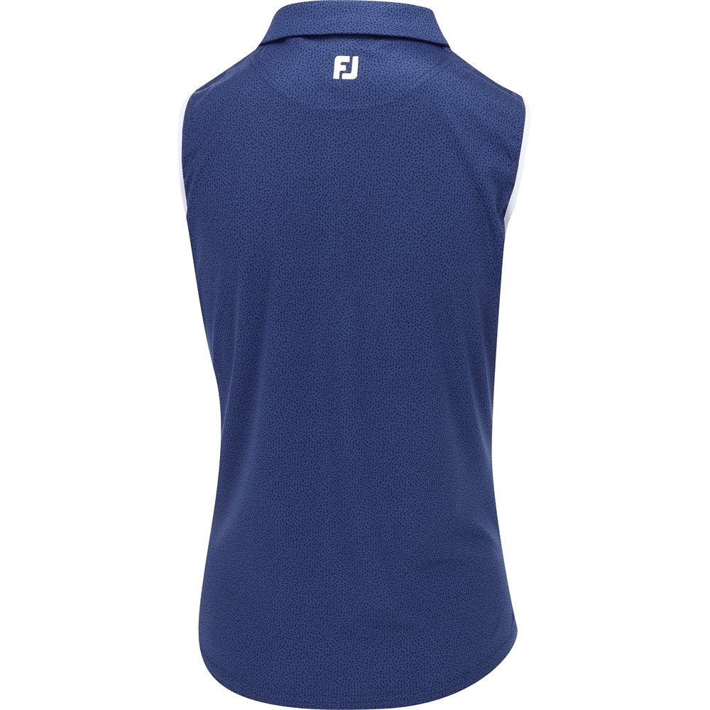 Women's Dot Print Sleeveless Polo - Previous Season