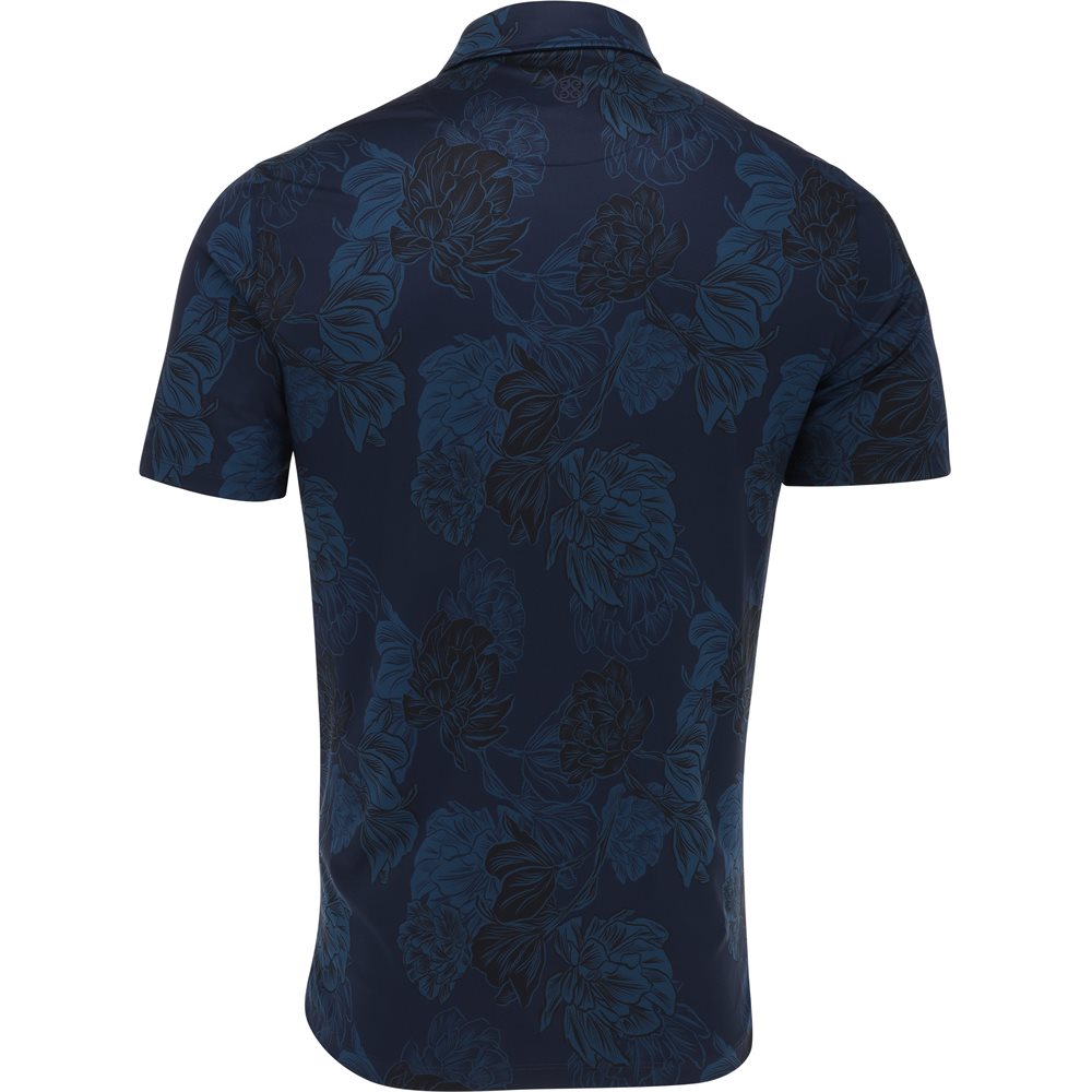 Stamped Floral Tech Jersey Polo
