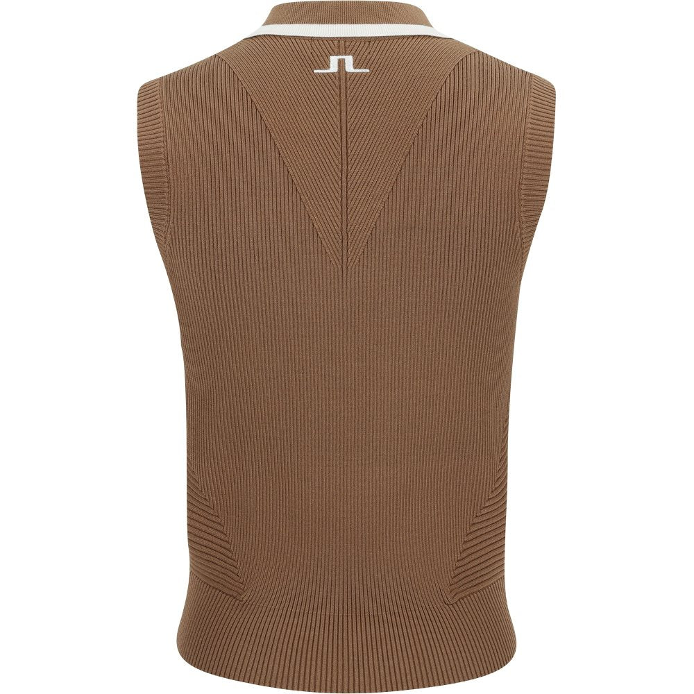 Women's Ramona Knitted Sleeveless 1/4 Zip Polo