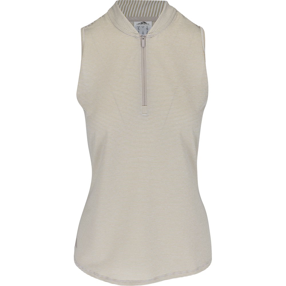 Women's Two-Color Ottoman Sleeveless 1/2 Zip Golf Polo