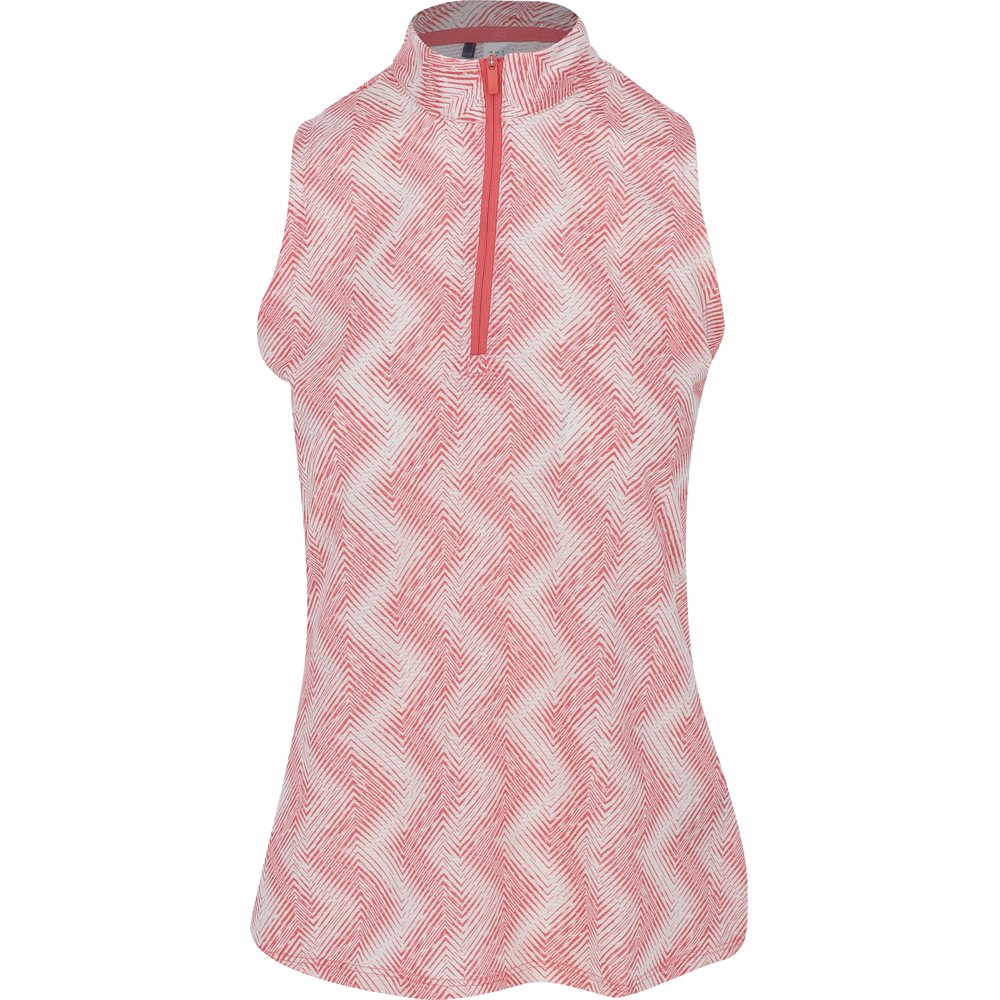 Women's Ultimate365 Ottoman Printed 1/4 Zip Sleeveless Polo