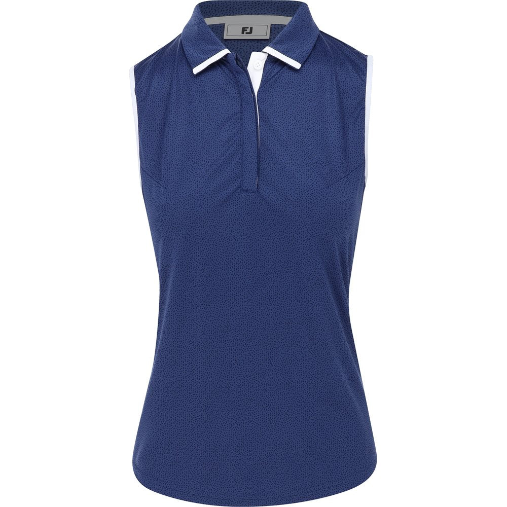 Women's Dot Print Sleeveless Polo - Previous Season