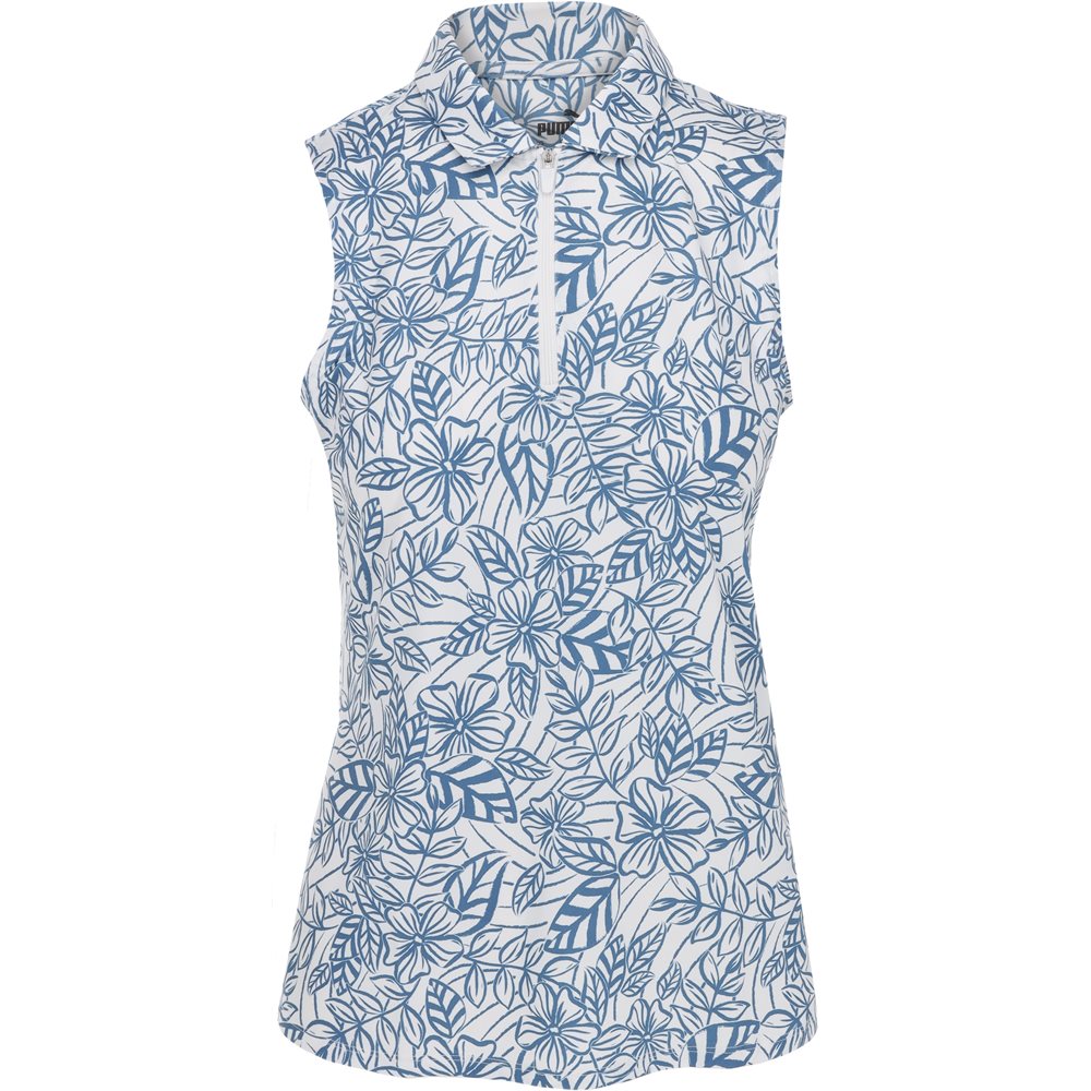 Women's CLOUDSPUN Leafy Sleeveless 1/4 Zip Polo