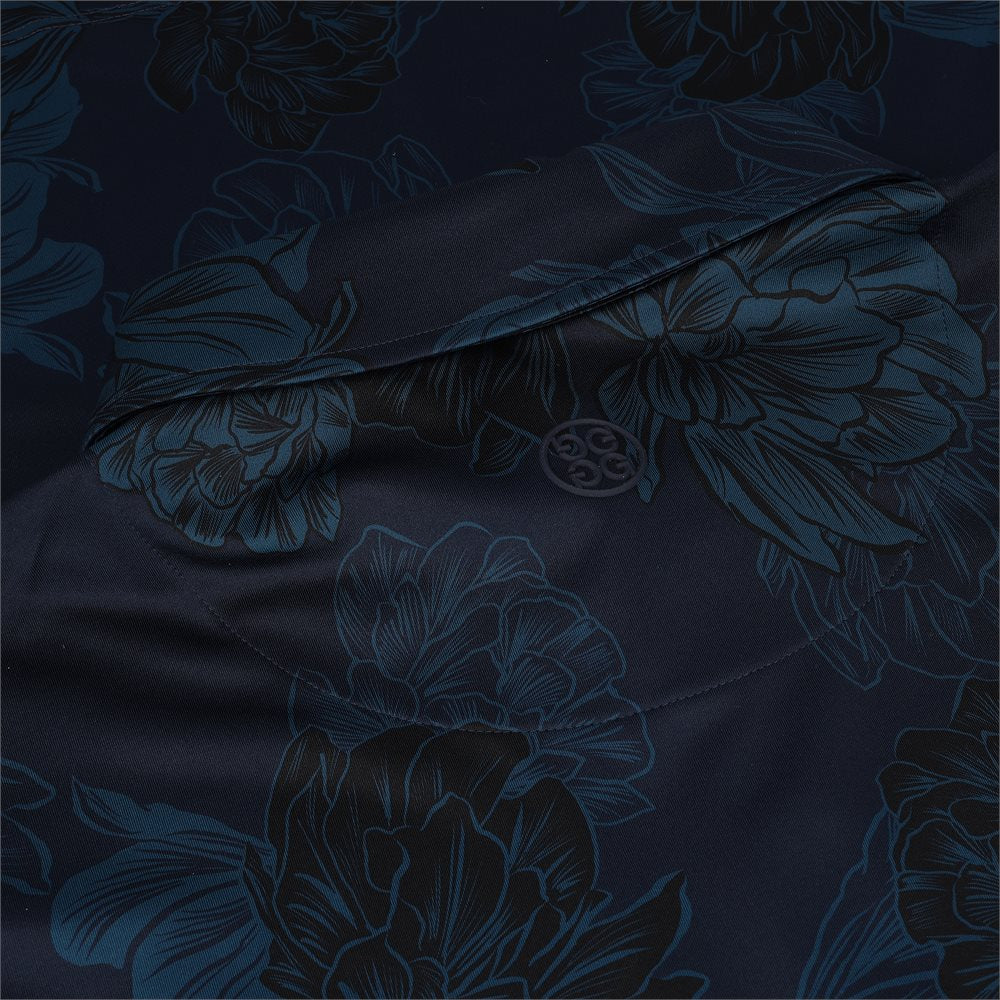 Stamped Floral Tech Jersey Polo