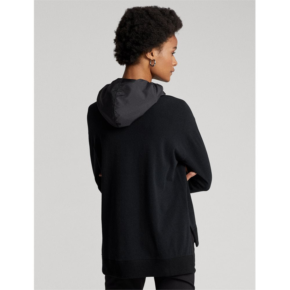 Women's Cloud Fleece Hoodie Nylon Pocket Sweatshirt