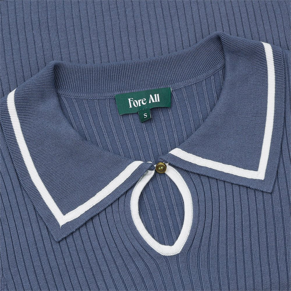 Women's Alice Ribbed Keyhole Long Sleeve Polo