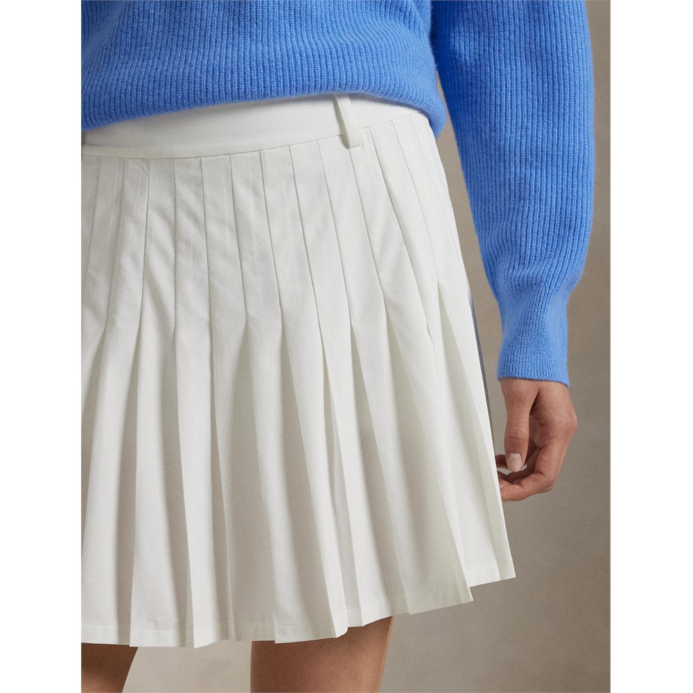 Women's 4-Way Stretch Poly Woven Pleated Skirt
