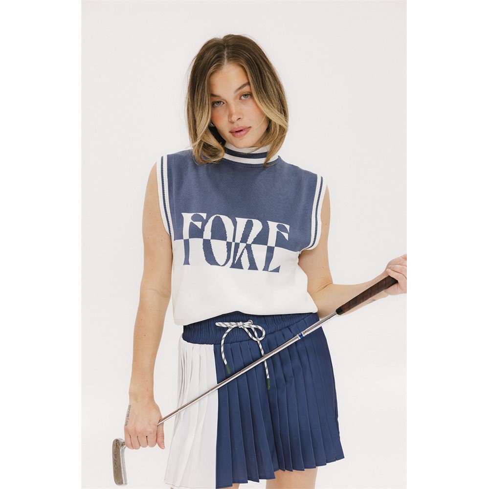 Women's Fore Sleeveless Mock Neck Sweater