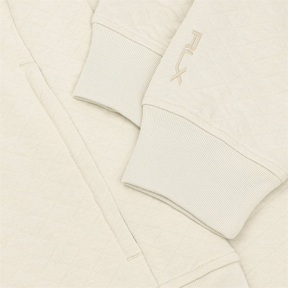 Quilted Double-Knit Pullover