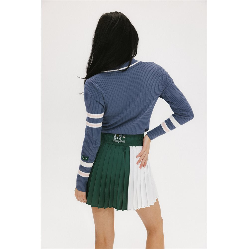 Women's Alice Ribbed Keyhole Long Sleeve Polo