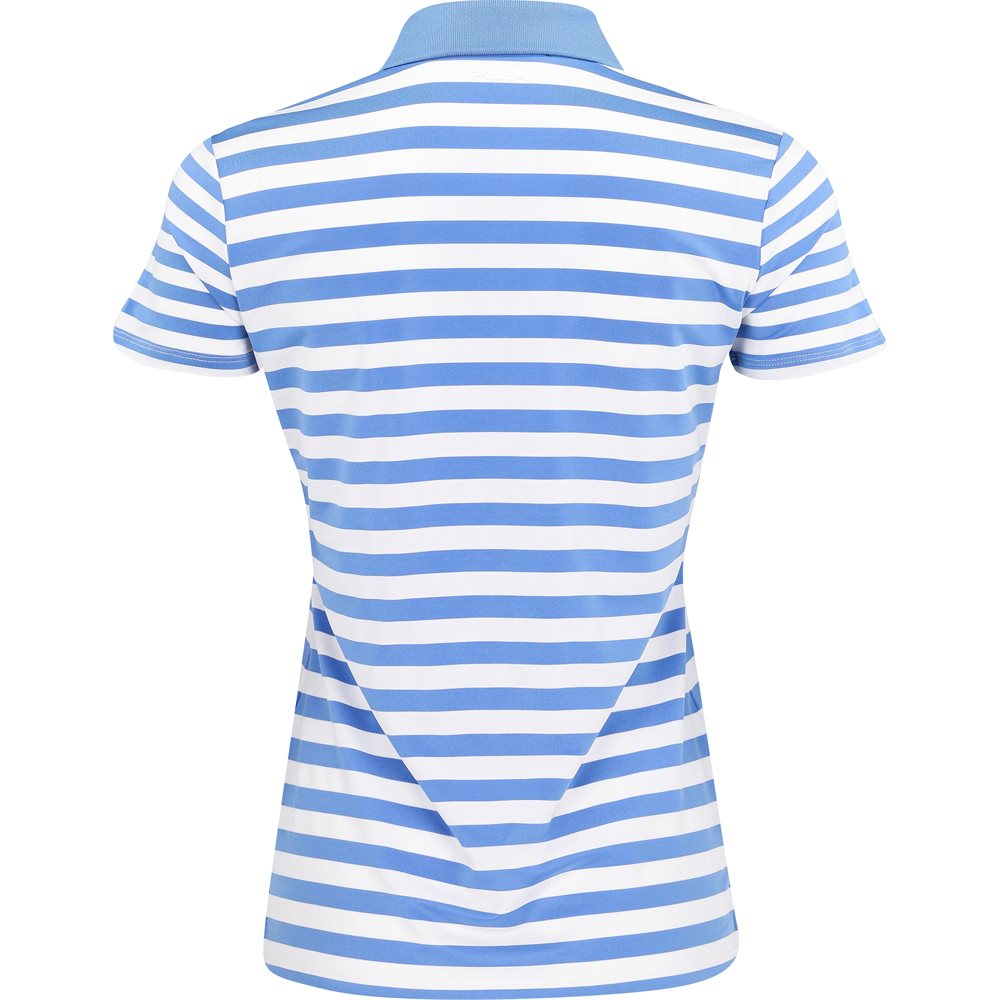 Women's Lightweight Airflow Tailored Fit White Stripe Polo