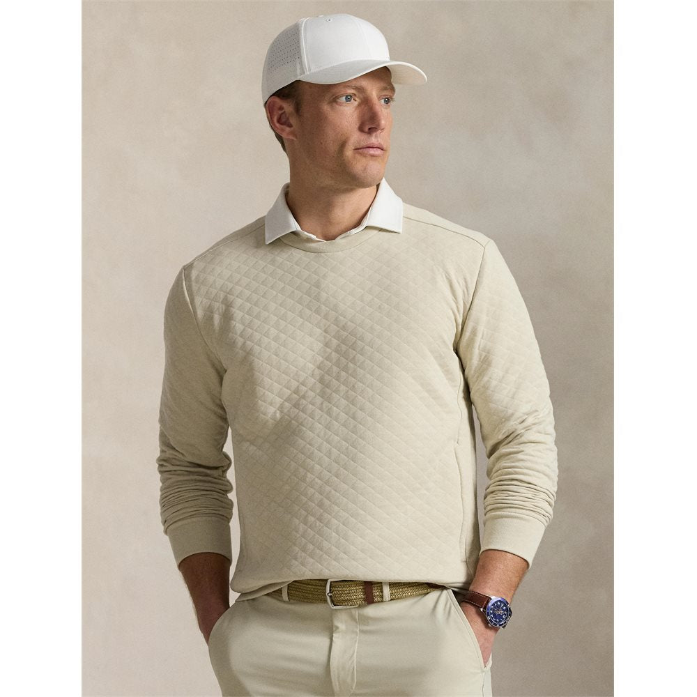 Quilted Double-Knit Pullover