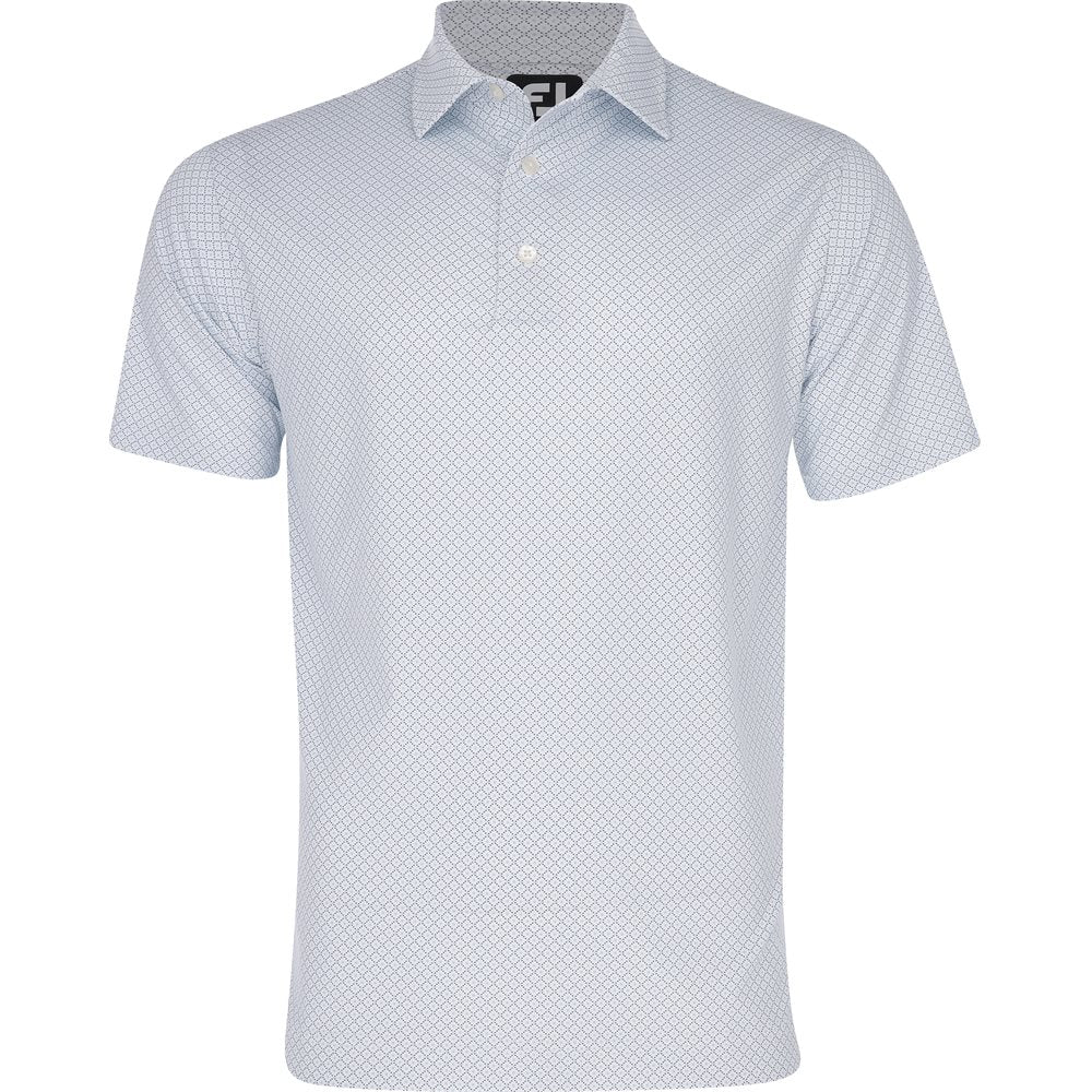 Lisle Dot Geo Print Self Collar Golf Polo - Previous Season