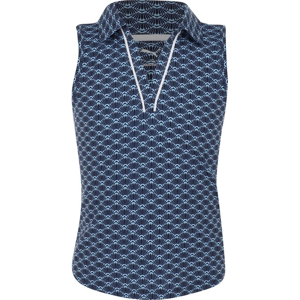 Youth Girls Scallop Sleeveless Polo