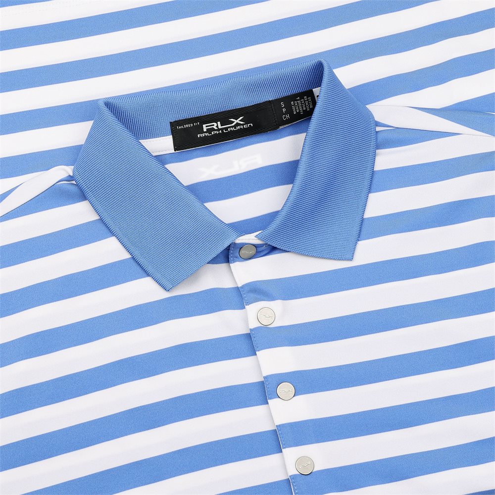 Women's Lightweight Airflow Tailored Fit White Stripe Polo