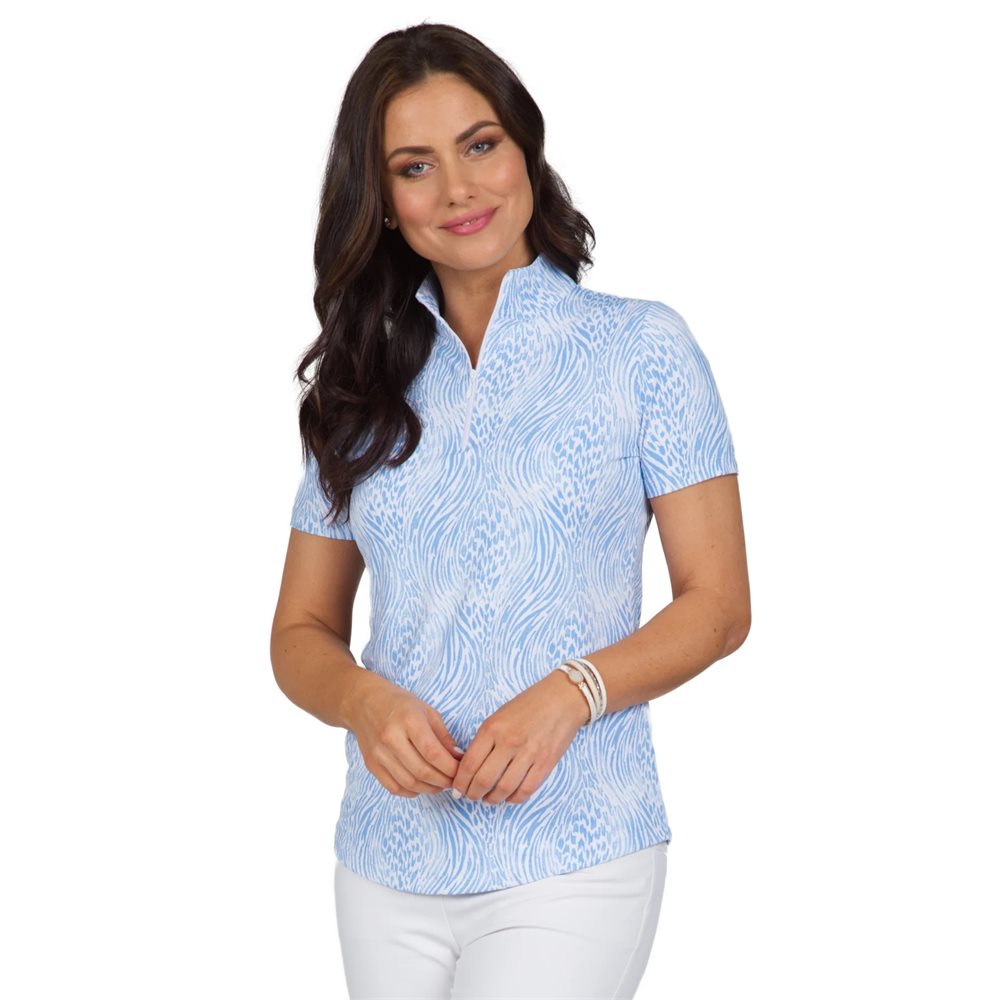 Women's Alena Print 1/4 Zip Mock