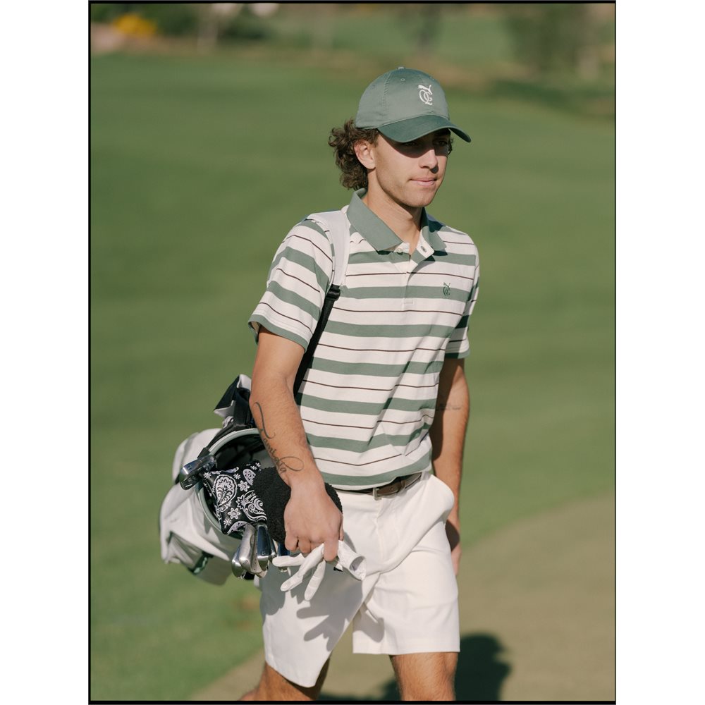 x Quiet Golf Sunday Stripe Polo