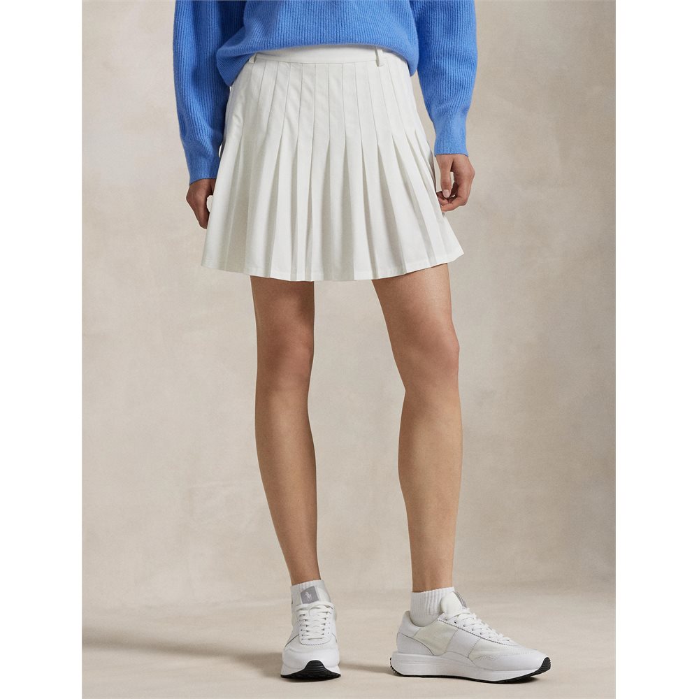 Women's 4-Way Stretch Poly Woven Pleated Skirt