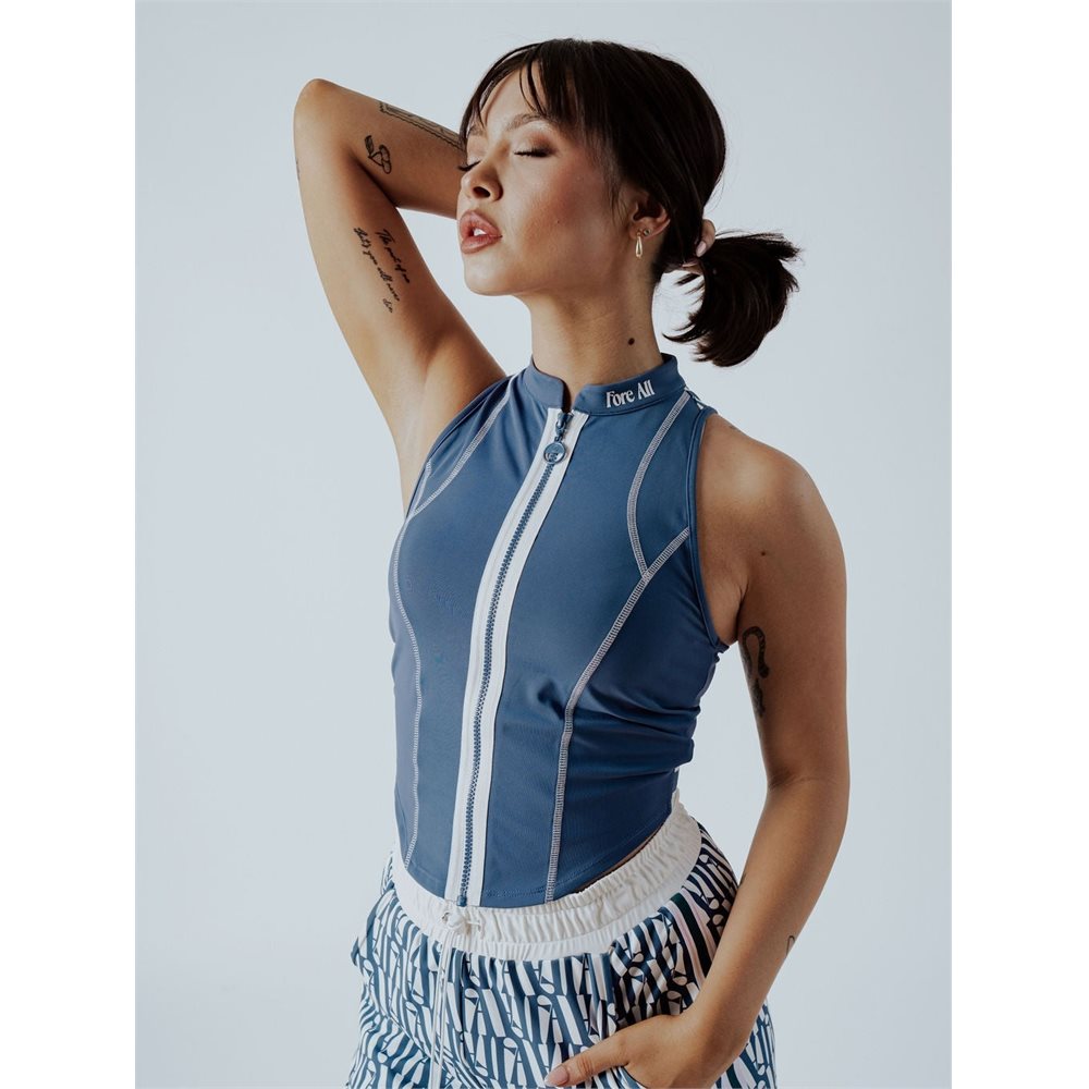 Women's Louise Full Zip Sleeveless Top