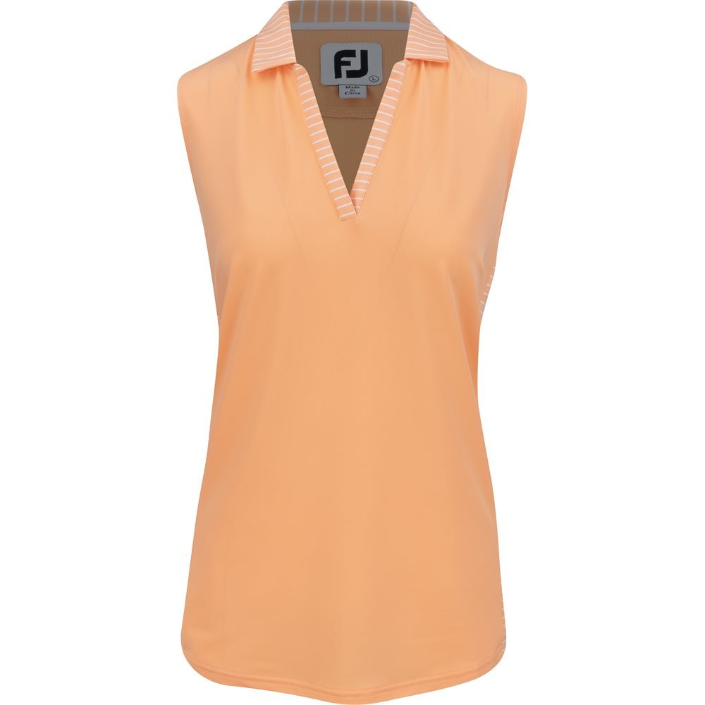 Women's Sleeveless Open Placket Polo - Fairway Styles