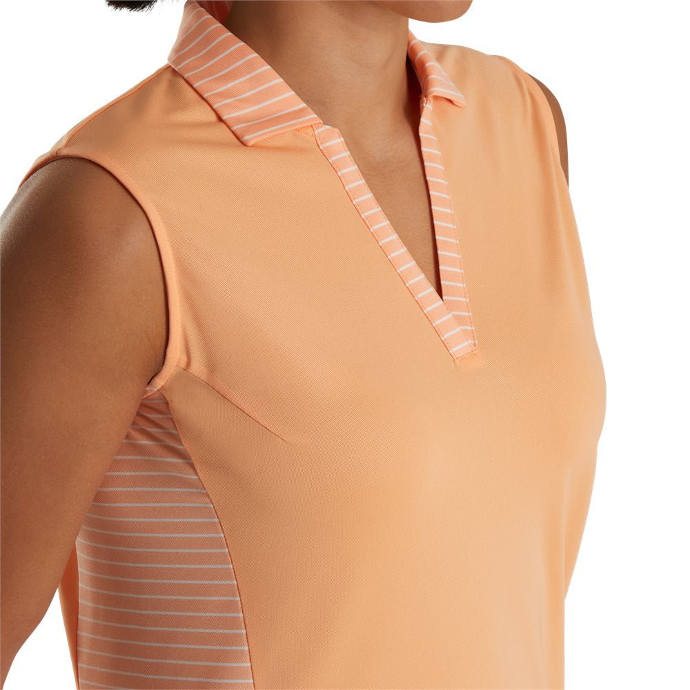 Women's Sleeveless Open Placket Polo - Fairway Styles