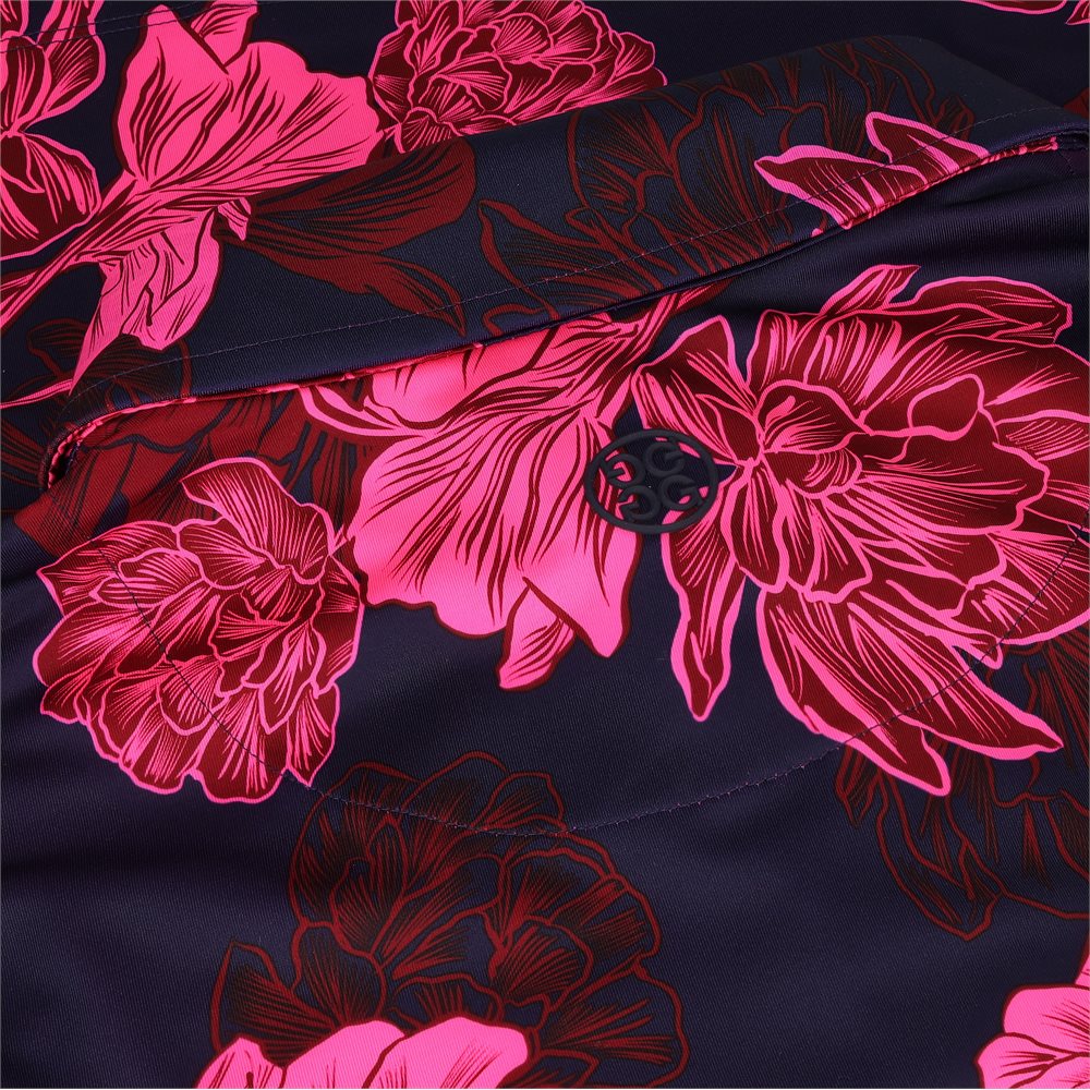 Stamped Floral Tech Jersey Polo