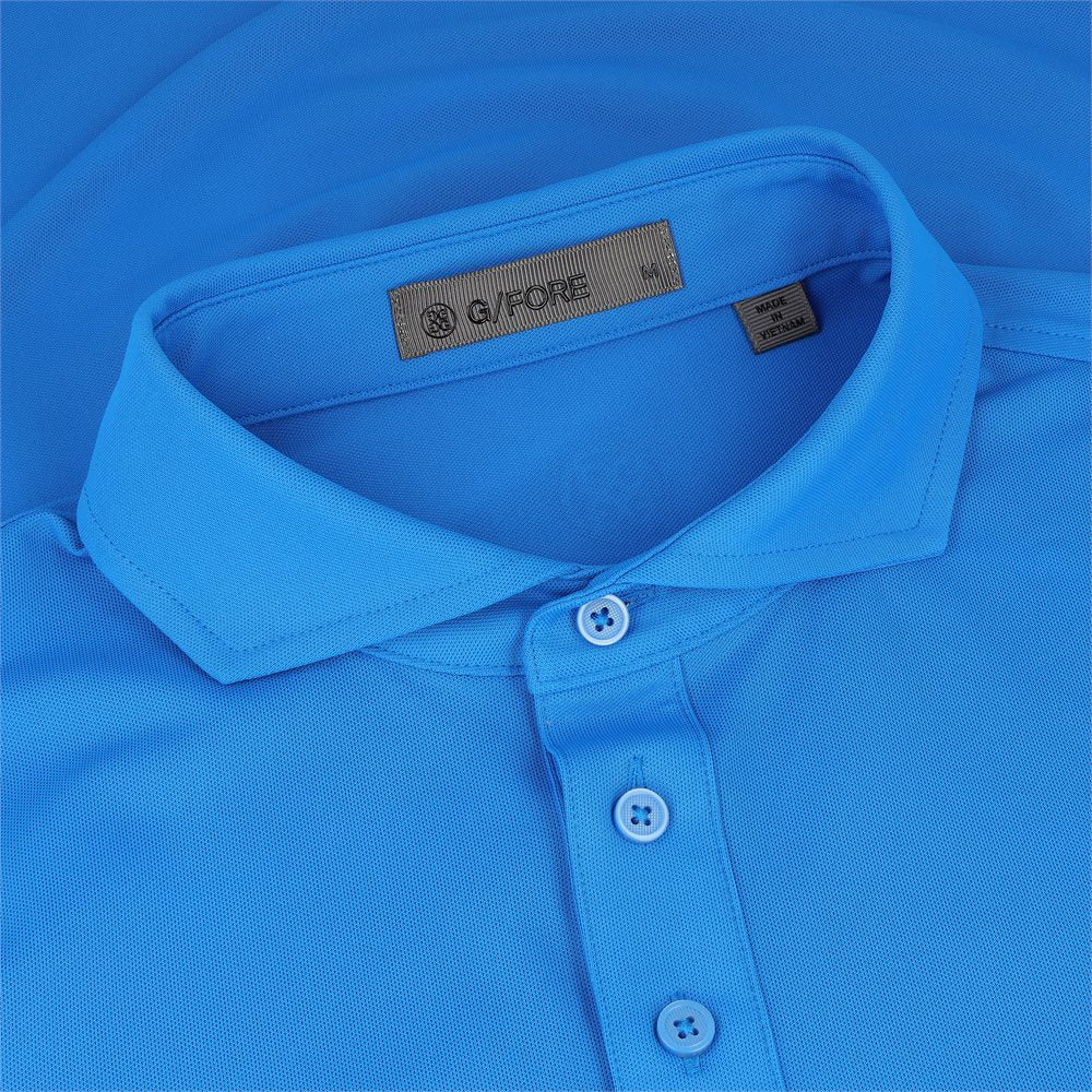 Rib Gusset Tech Pique Modern Spread Collar Polo