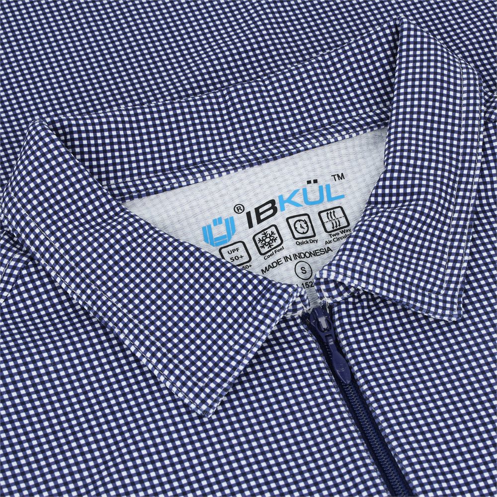 Women's Sleeveless Polo - Mini Check Print