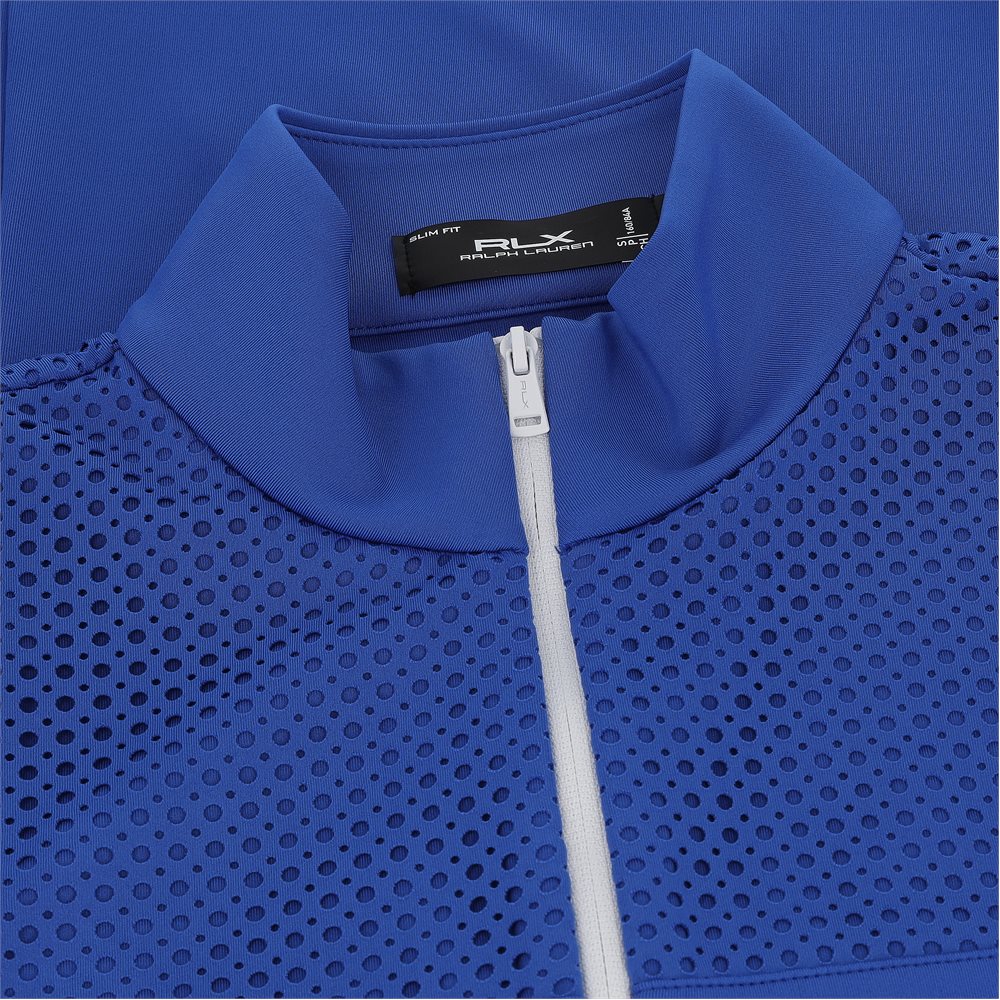 Women's Polyester Interlock 1/4 Zip w/  Eyelet Detail Pullover