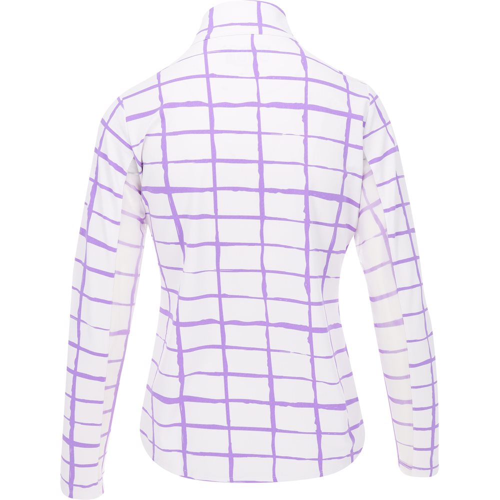 Women's Cordova Print Long Sleeve 1/4 Zip Mock Neck Top