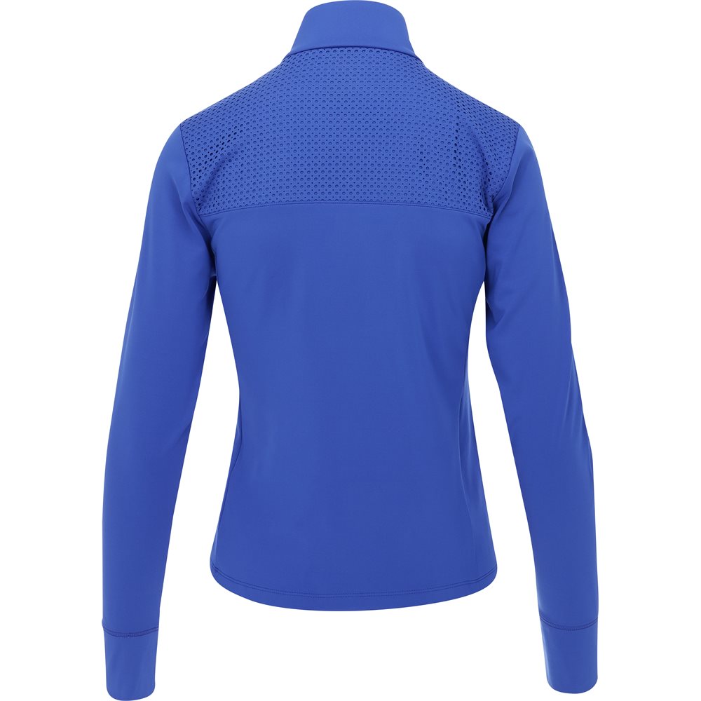 Women's Polyester Interlock 1/4 Zip w/  Eyelet Detail Pullover
