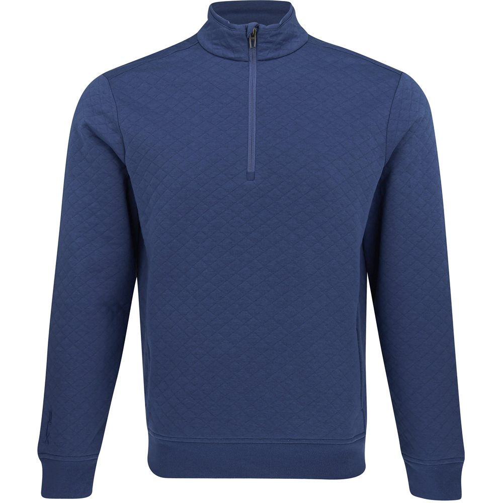 Quilted Double-Knit 1/4 Zip Pullover
