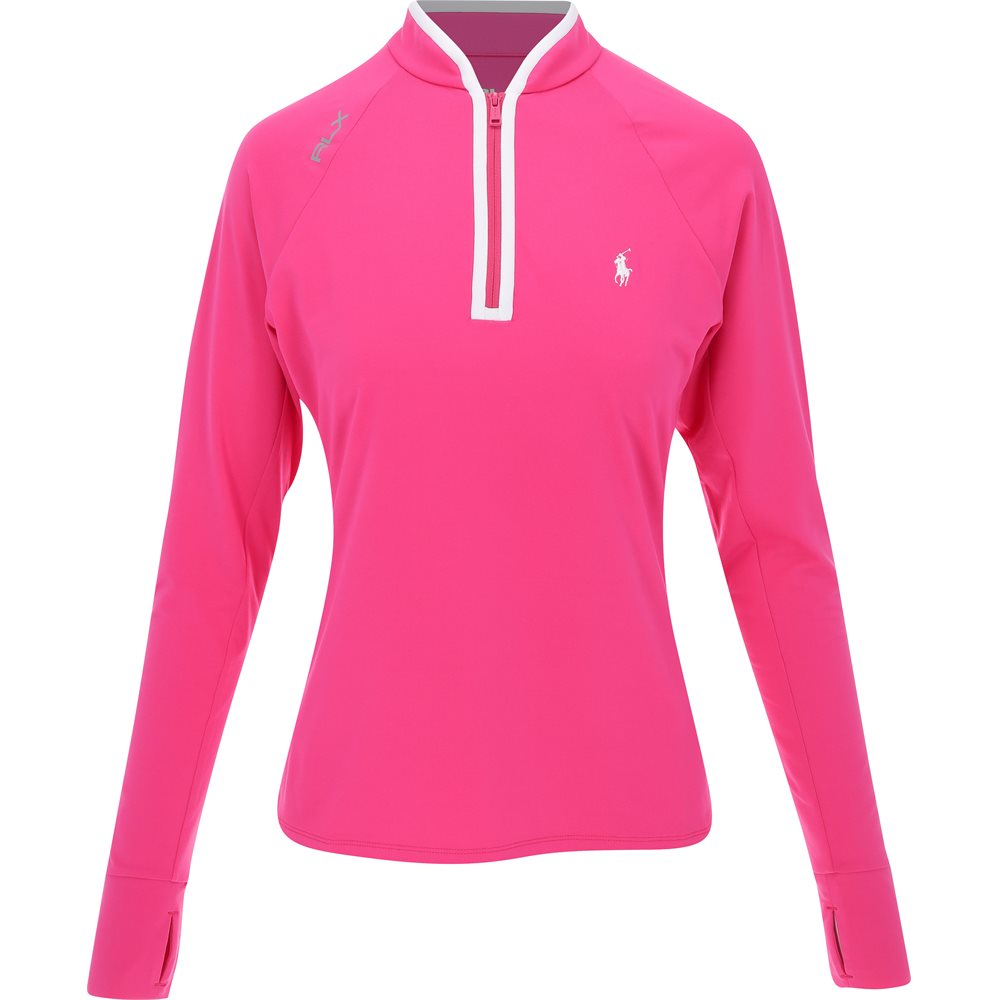 Women's Stretch Peached Jersey 1/4 Zip Low Collar Midlayer