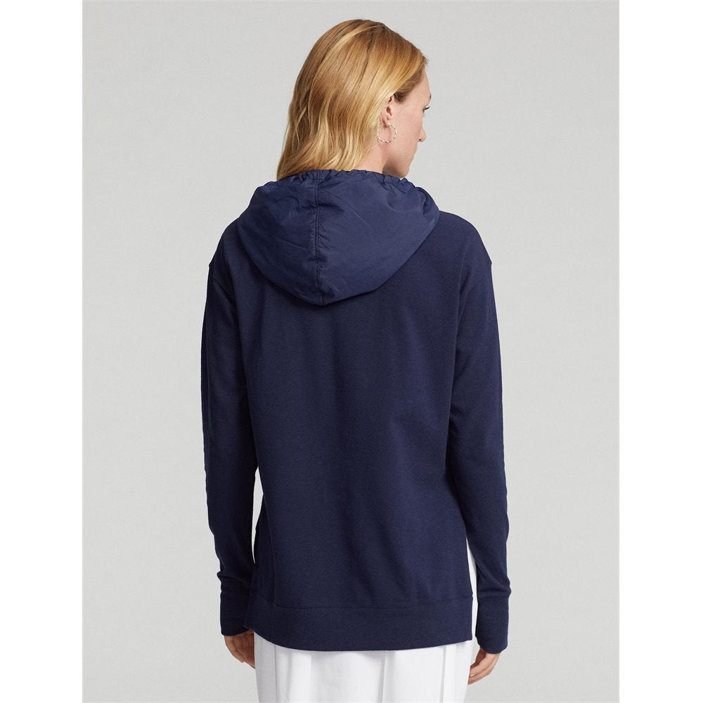 Women's Cloud Fleece Hoodie Nylon Pocket Sweatshirt