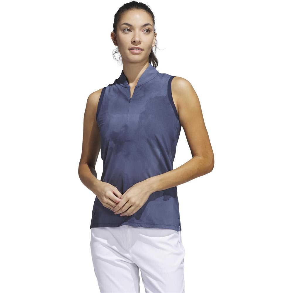 Women's Ultimate365 Tour Sleeveless 1/2 Zip Blade Collar Polo