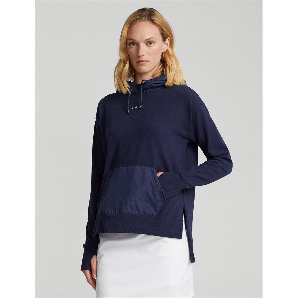 Women's Cloud Fleece Hoodie Nylon Pocket Sweatshirt