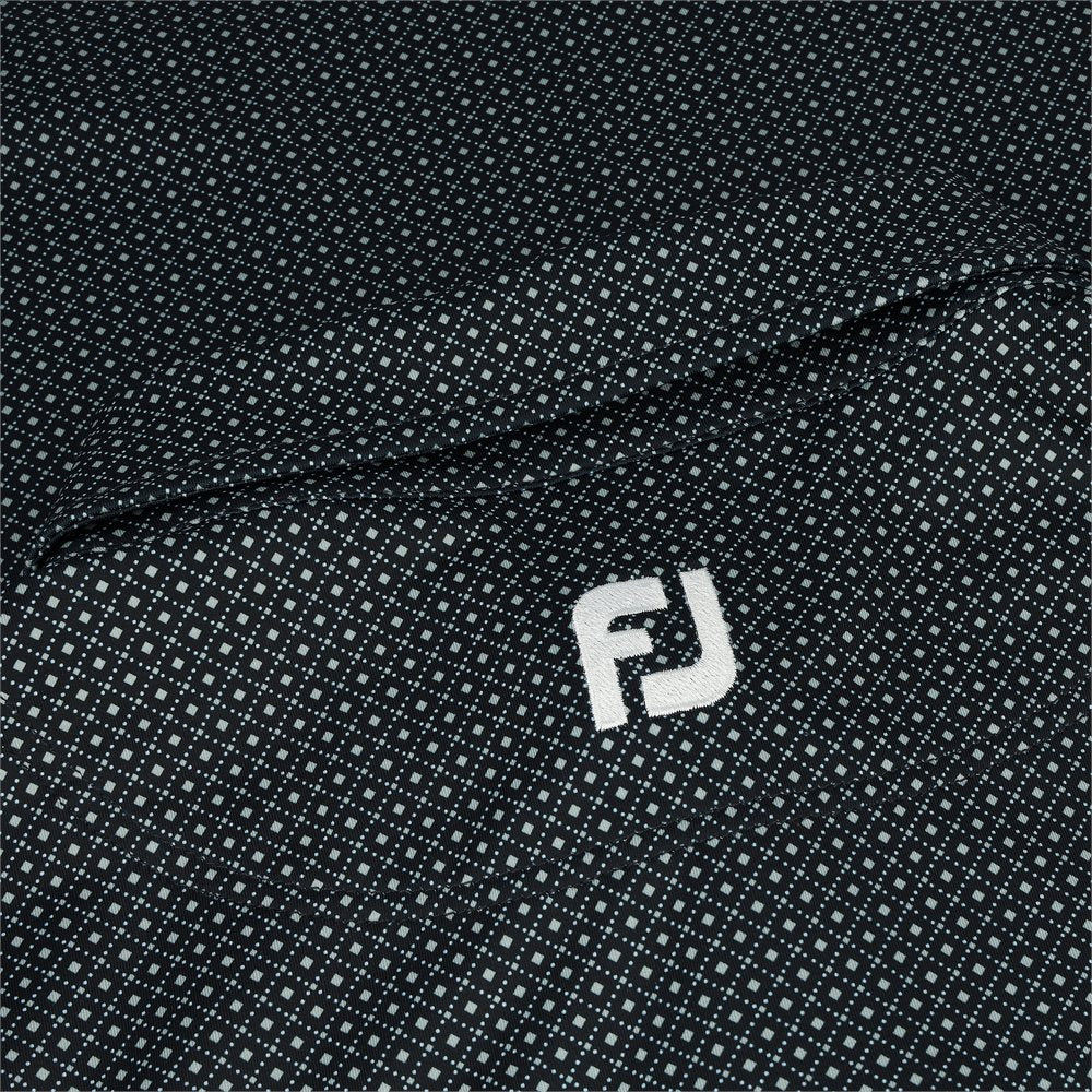 Lisle Dot Geo Print Self Collar Golf Polo - Previous Season