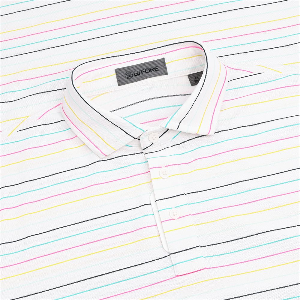 Multi Stripe Tech Pique Performance Polo