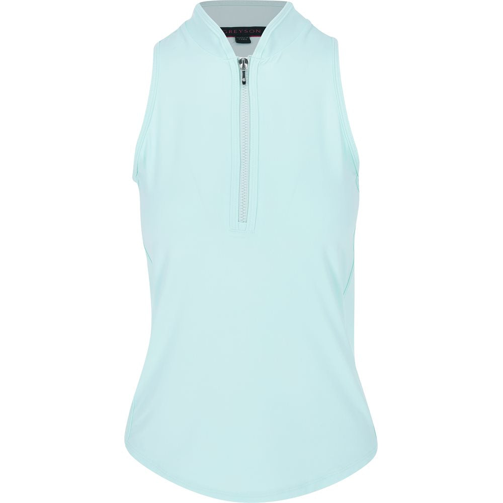 Women's Sleeveless Vesta Mock Neck Shirt