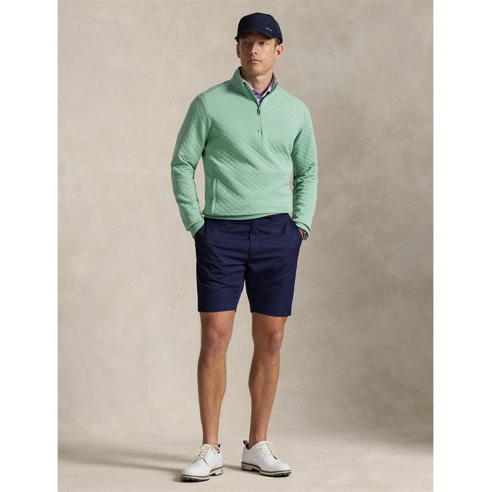 Quilted Double-Knit 1/2 Zip Pullover