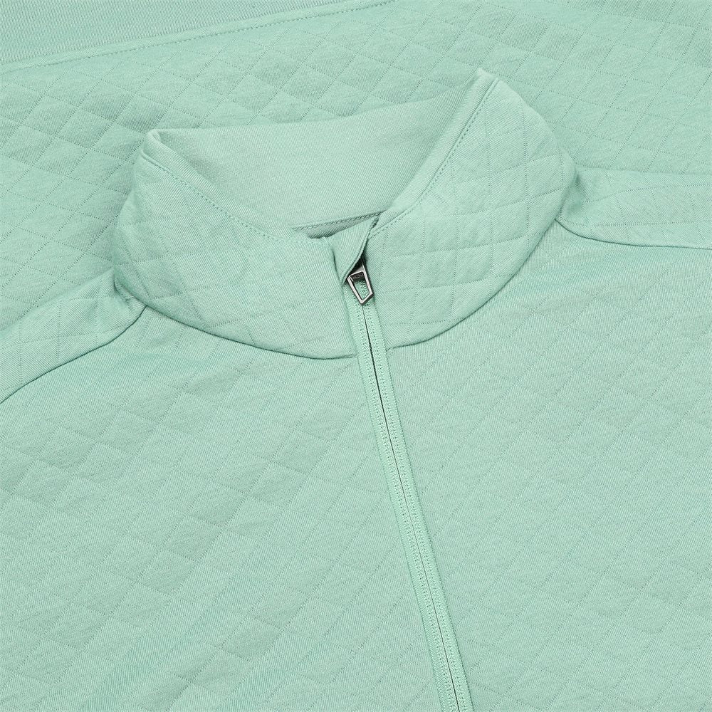 Quilted Double-Knit 1/2 Zip Pullover