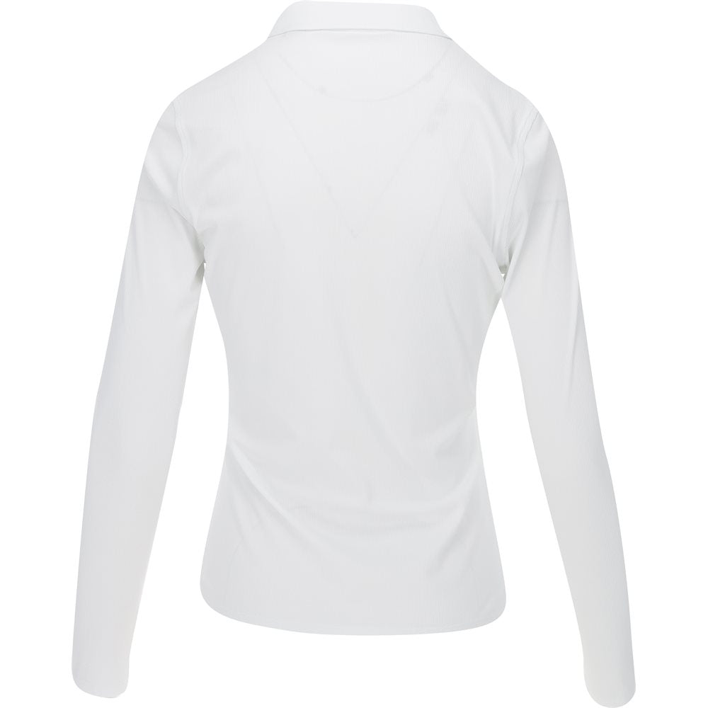 Women's Ribbed Tech Nylon Long Sleeve Polo