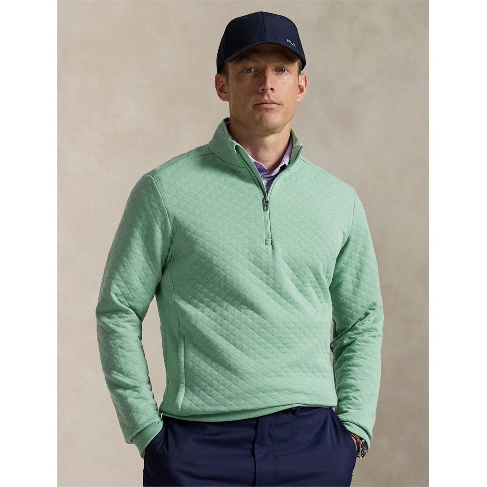 Quilted Double-Knit 1/2 Zip Pullover