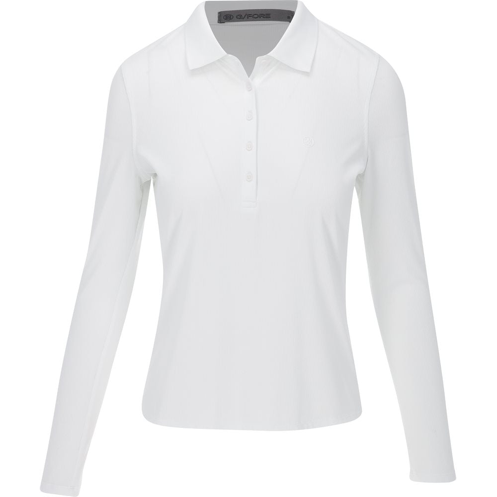 Women's Ribbed Tech Nylon Long Sleeve Polo