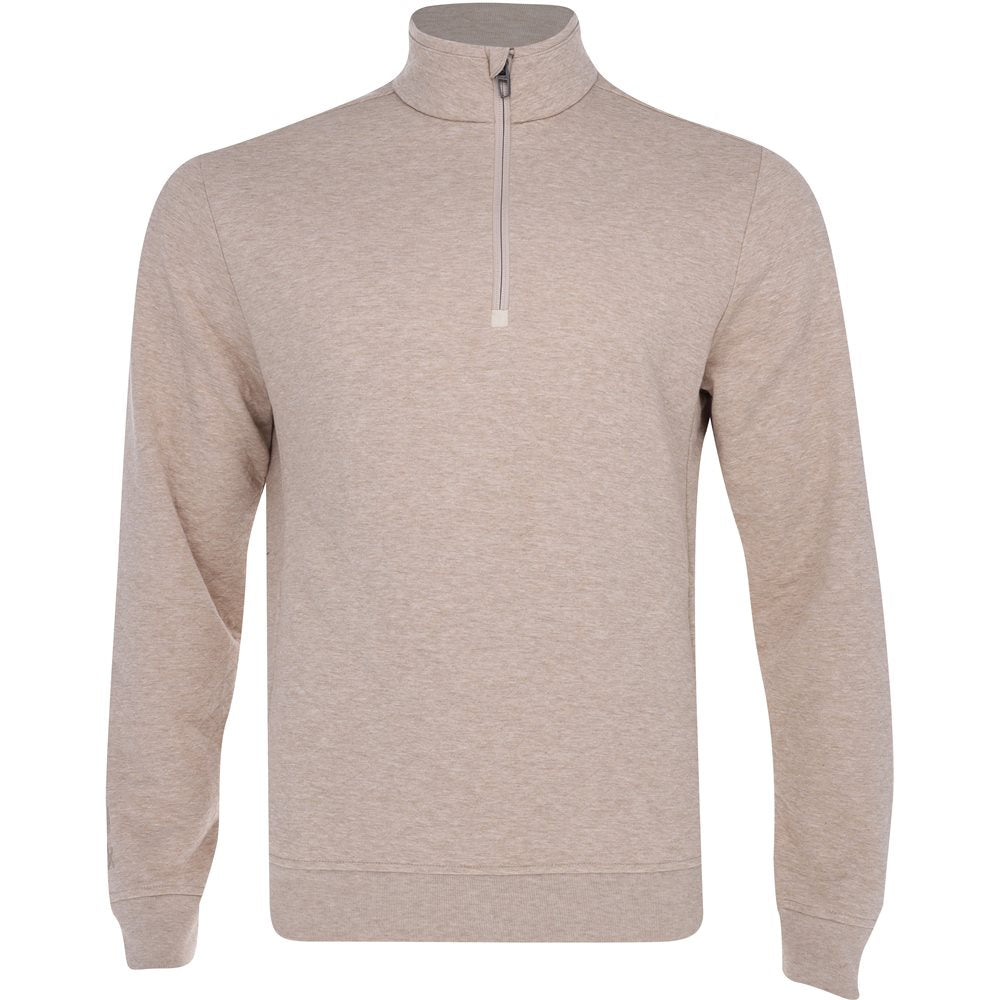 Quilted Double-Knit 1/4 Zip Mock Neck Sweatshirt