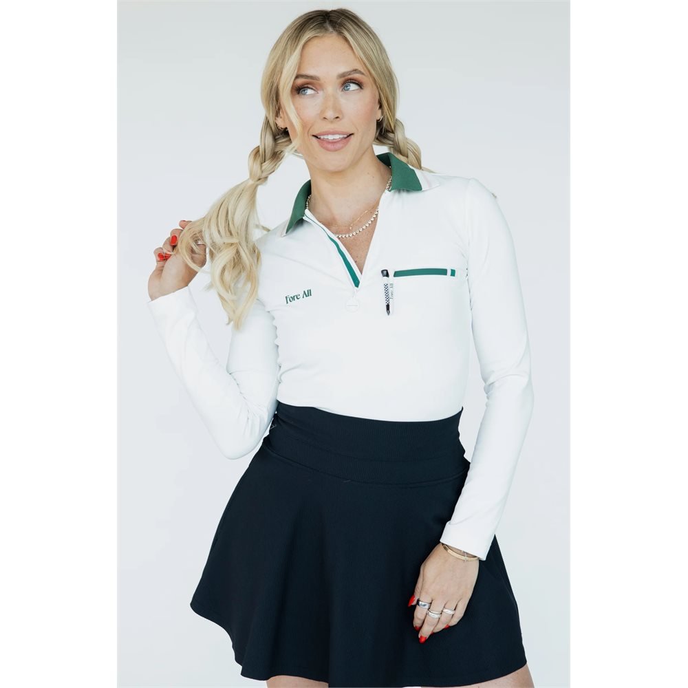 Women's Michelle Long Sleeve 1/4 Zip Polo - Fairway Styles