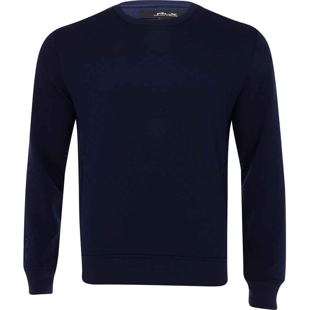 Quilted Double-Knit 1/4 Zip Mock Neck Sweatshirt