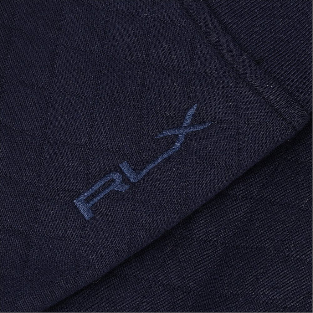 Quilted Double-Knit 1/4 Zip Mock Neck Sweatshirt