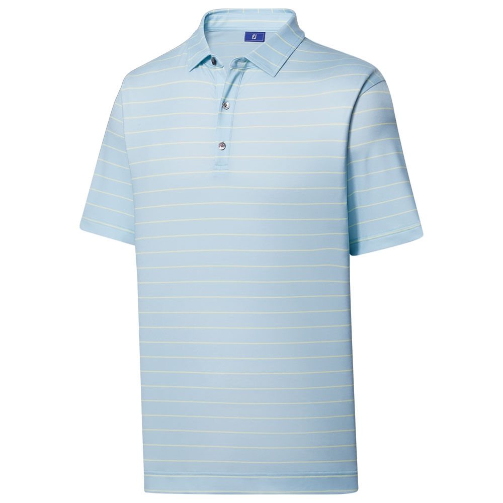 Athletic Fit Open Stripe Jersey Self Collar Polo - Previous Season